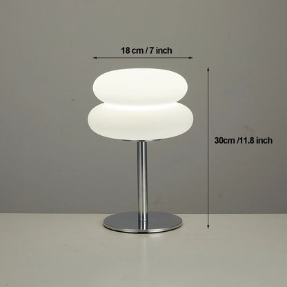 Creamy Style USB Plug Tri Color Dimming Bedside Table Lamp For Bedroom And Study 5
