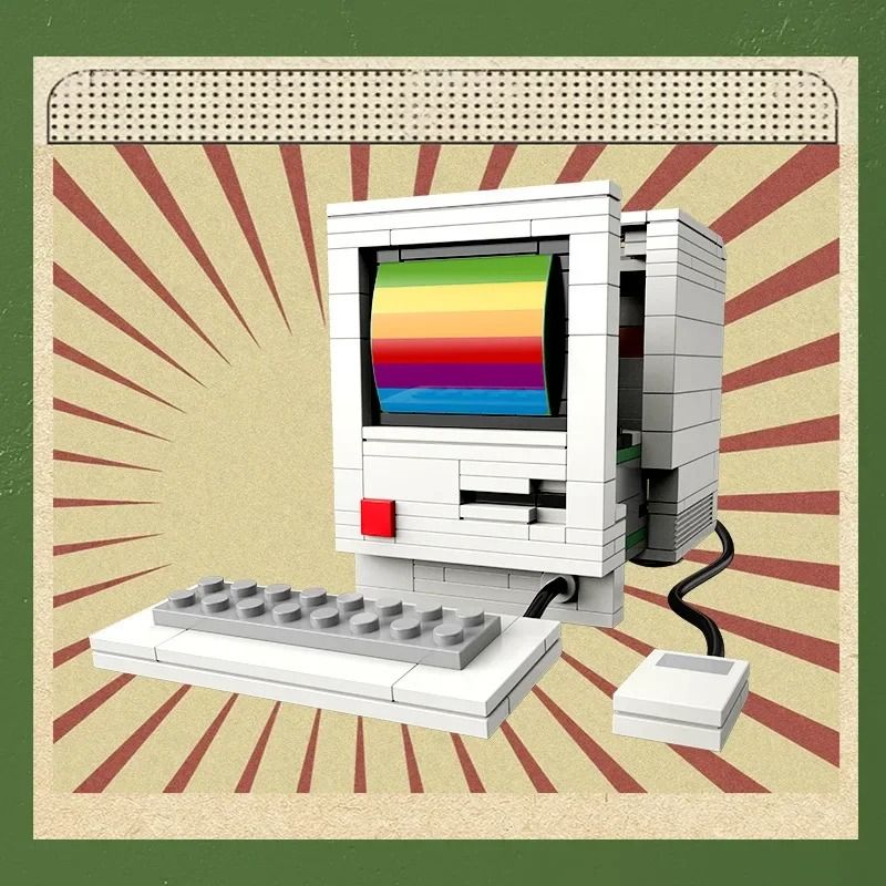 DIY Retro Electrical Model Brick Set For Vintage TV Computer Radio Game Consoles 9