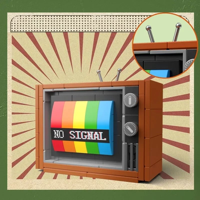 DIY Retro Electrical Model Brick Set For Vintage TV Computer Radio Game Consoles 7