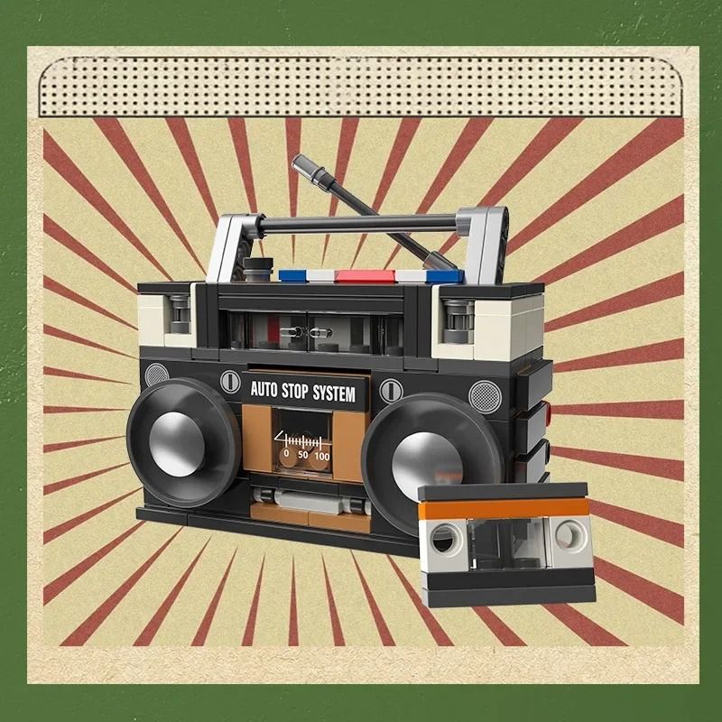 DIY Retro Electrical Model Brick Set For Vintage TV Computer Radio Game Consoles 8