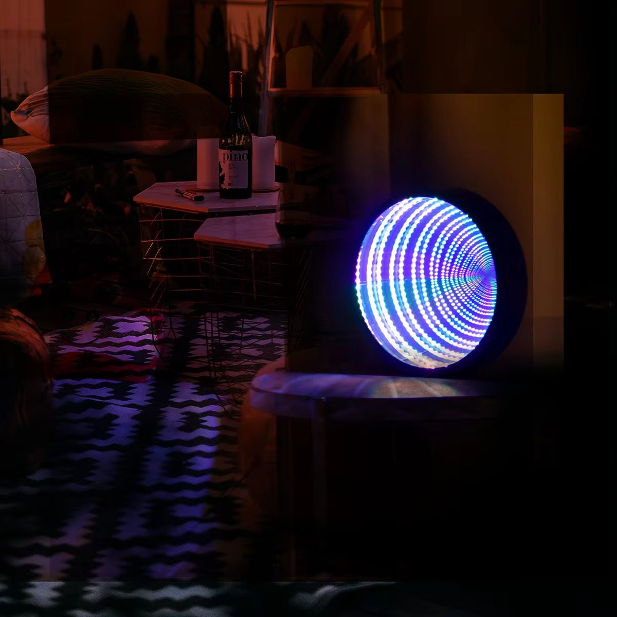 Illusion Tunnel Infinity Mirror Light – Wall & Table LED Decor