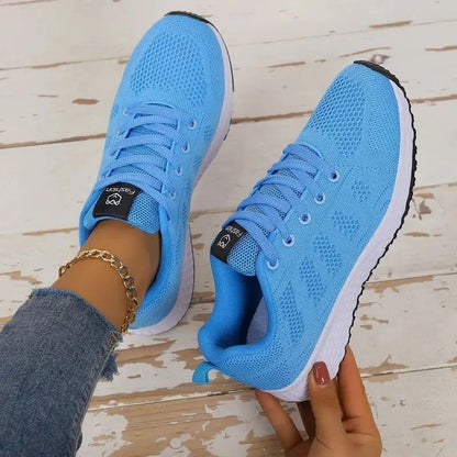 Womens Casual Mesh Breathable Platform Sneakers Sport Flats For Women Basket Feminino 1