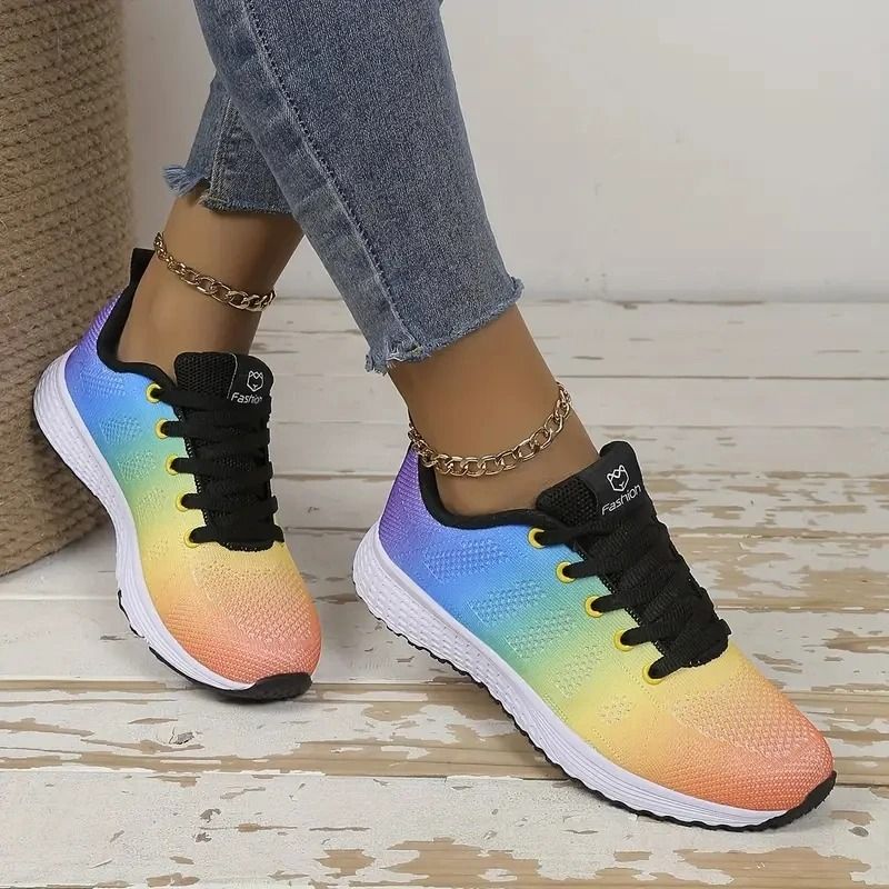 Womens Casual Mesh Breathable Platform Sneakers Sport Flats For Women Basket Feminino 4