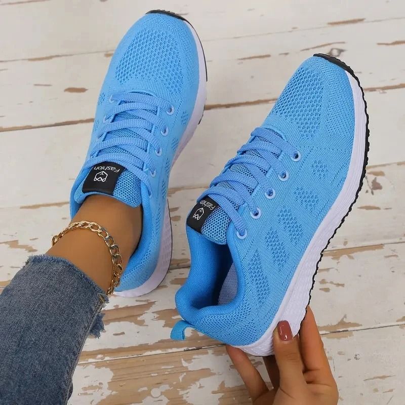 Womens Casual Mesh Breathable Platform Sneakers Sport Flats For Women Basket Feminino 6