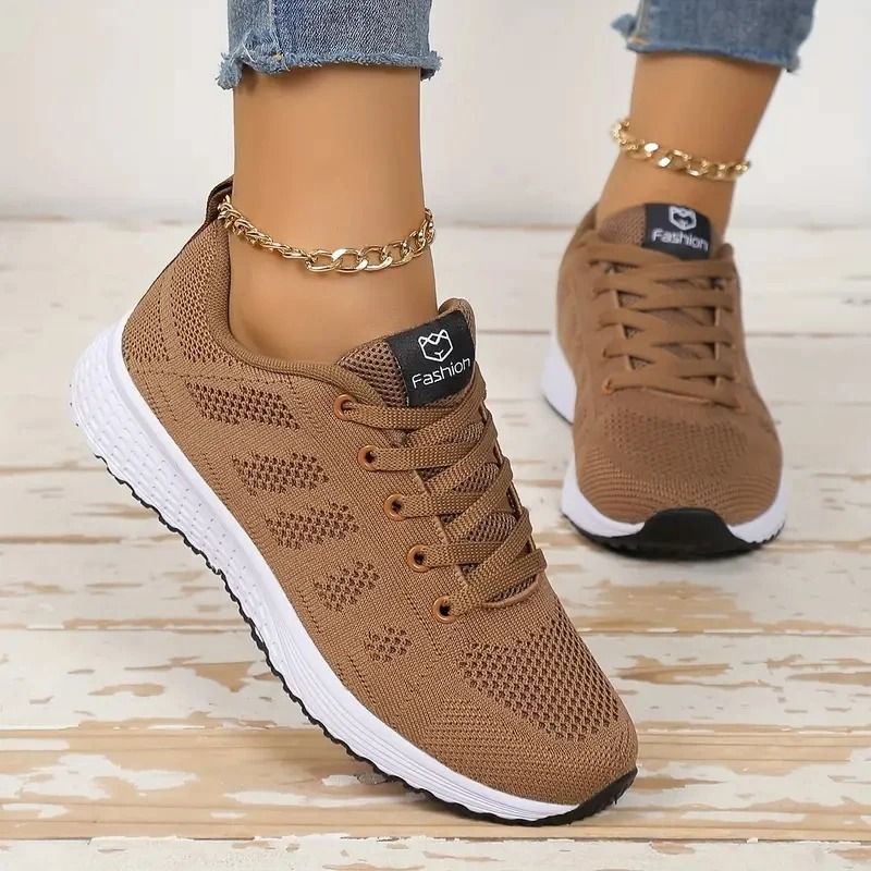 Womens Casual Mesh Breathable Platform Sneakers Sport Flats For Women Basket Feminino 8