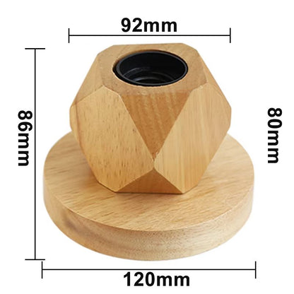 HeritageWood Vintage E27 Wooden Table Lamp 9