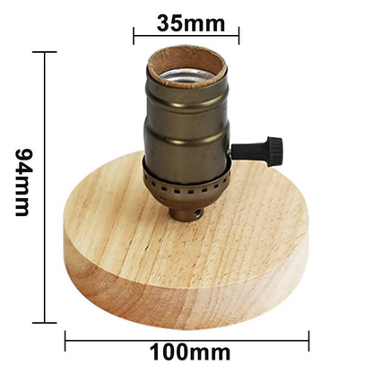 HeritageWood Vintage E27 Wooden Table Lamp 7