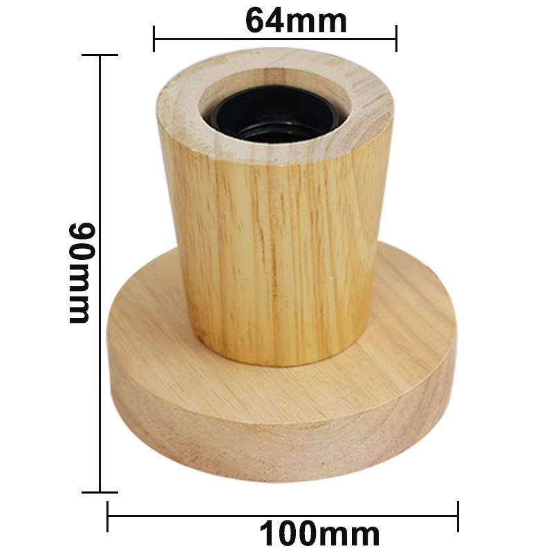 HeritageWood Vintage E27 Wooden Table Lamp 8