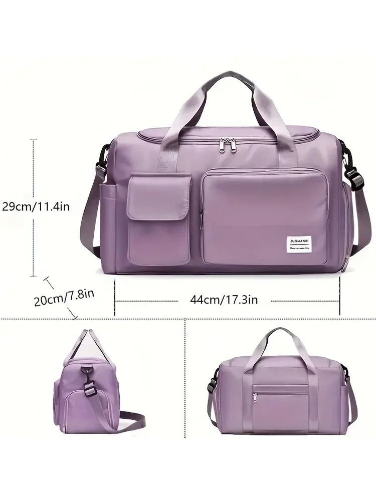 UNIXINU Carry On Travel Duffle Bag Large Capacity With Shoe Compartment 2