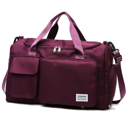 UNIXINU Carry On Travel Duffle Bag Large Capacity With Shoe Compartment 6