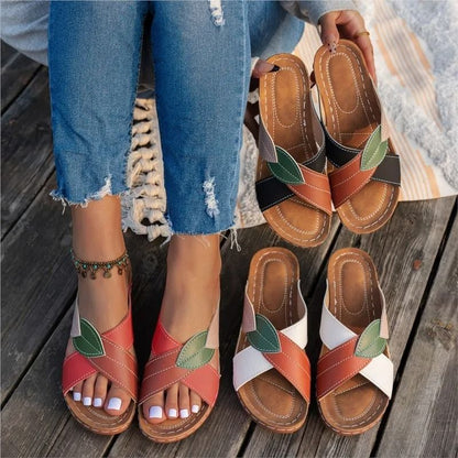 Women Summer Slides Party Wedge Sandals Non Slip Platform Footwear For Women 4