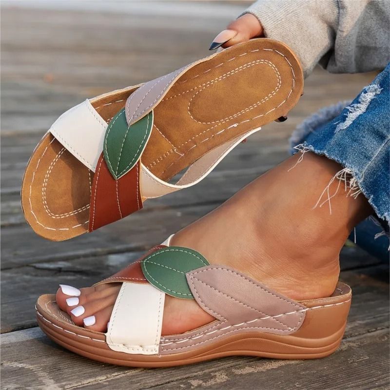 Women Summer Slides Party Wedge Sandals Non Slip Platform Footwear For Women 7