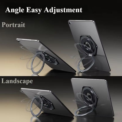 Oatsbasf Magnetic Tablet Ring Stand 360 Rotatable Adhesive Metal Bracket 3