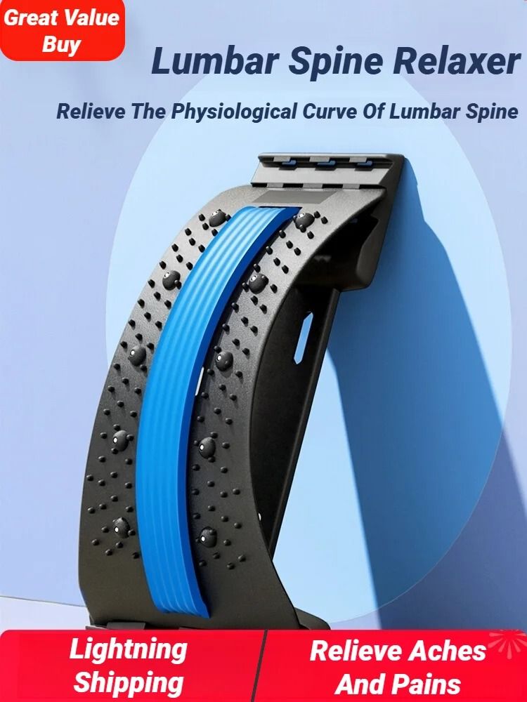 Spine Traction Back Stretcher Massage Device for Lumbar Pain Relief and Alignment