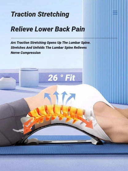 Spine Traction Back Stretcher Massage Device For Lumbar Pain Relief And Alignment 2