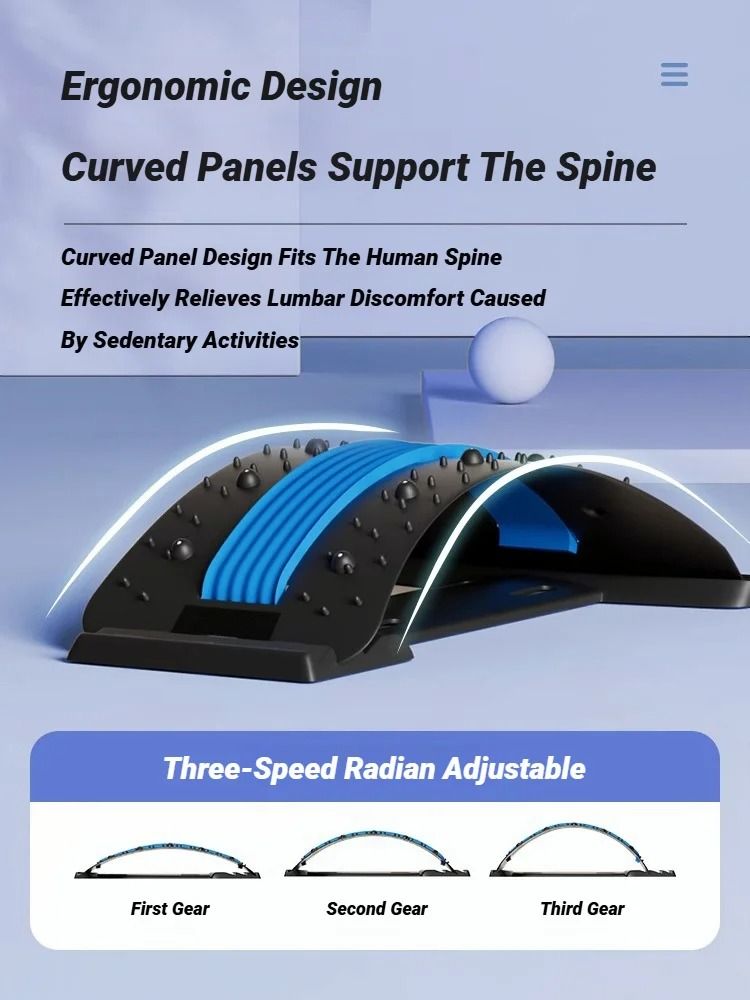 Spine Traction Back Stretcher Massage Device For Lumbar Pain Relief And Alignment 3