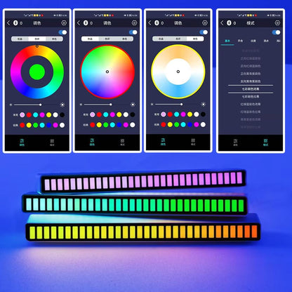 AuraBeat Rechargeable Sound Activated RGB Light Bar 360 Ambient Lamp 4