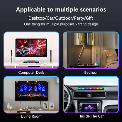 AuraBeat Rechargeable Sound Activated RGB Light Bar 360 Ambient Lamp 5