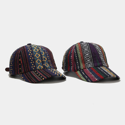 Luxury Baseball Cap for Summer Travel, Brand Purple Bohemian Women Hat, Street Style Vacation Men Caps, Couple Headwear