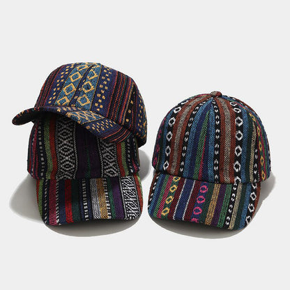 Luxury Baseball Cap for Summer Travel, Brand Purple Bohemian Women Hat, Street Style Vacation Men Caps, Couple Headwear