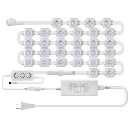 BrightAura Smart Outdoor RGBIC LED Eaves Light String Kit With Alexa Google Voice Control 1