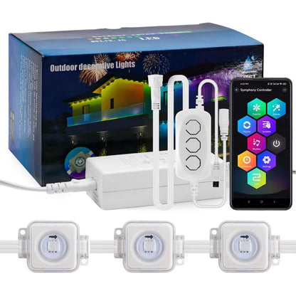 BrightAura Smart Outdoor RGBIC LED Eaves Light String Kit With Alexa Google Voice Control 6