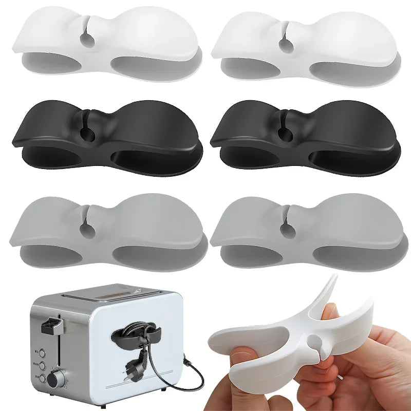 Wire Cord Organizer Holder, Silicone Cable Clip for Kitchen Appliances, Data Cable Storage Household Wire Management