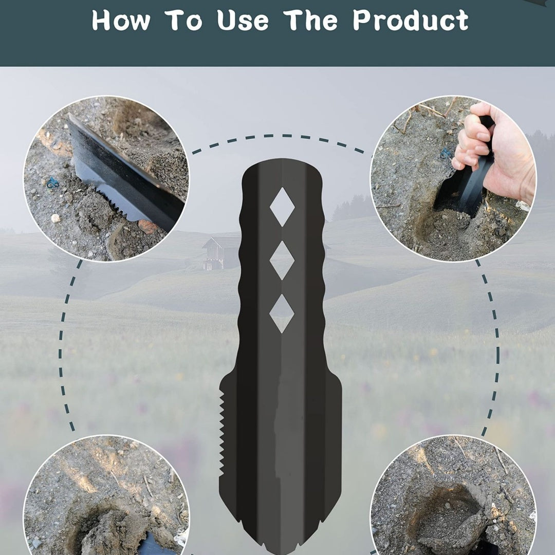 Ultralight Backpacking Trowel,Compact Camping Shovel with Long Handle,Multi Tool for Digging,Survival,and Leave No Trace