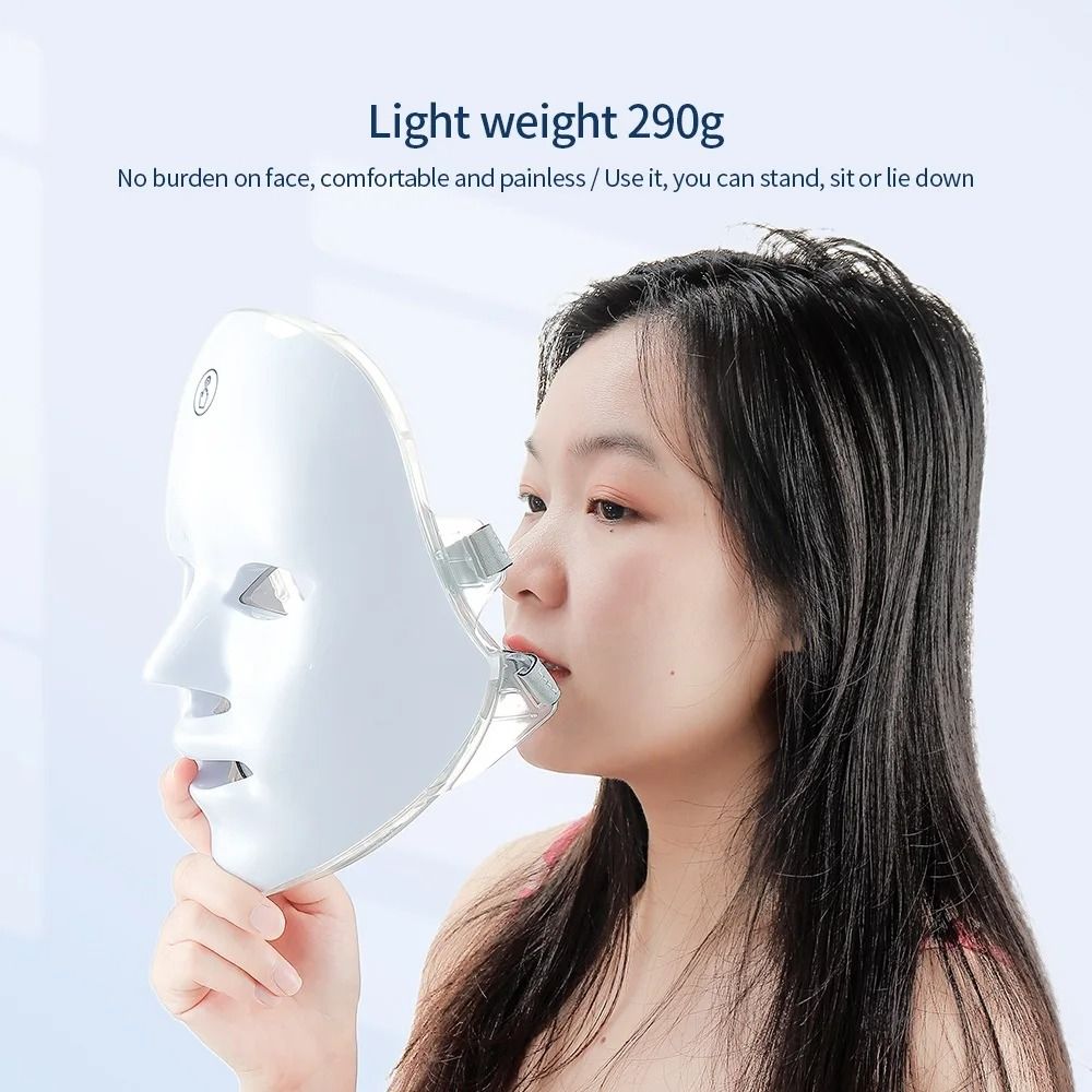 LED Face And Neck Rejuvenation Mask With 7 Light Therapy Modes 3