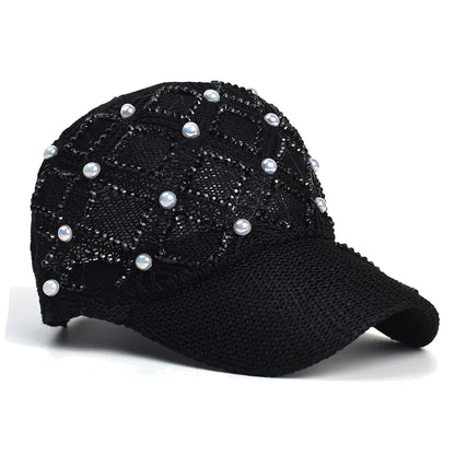 UV Protection Womens Summer Baseball Cap, Adjustable Straw Hat for Outdoor Beach, Casual Sun Hat for Travel and Sports
