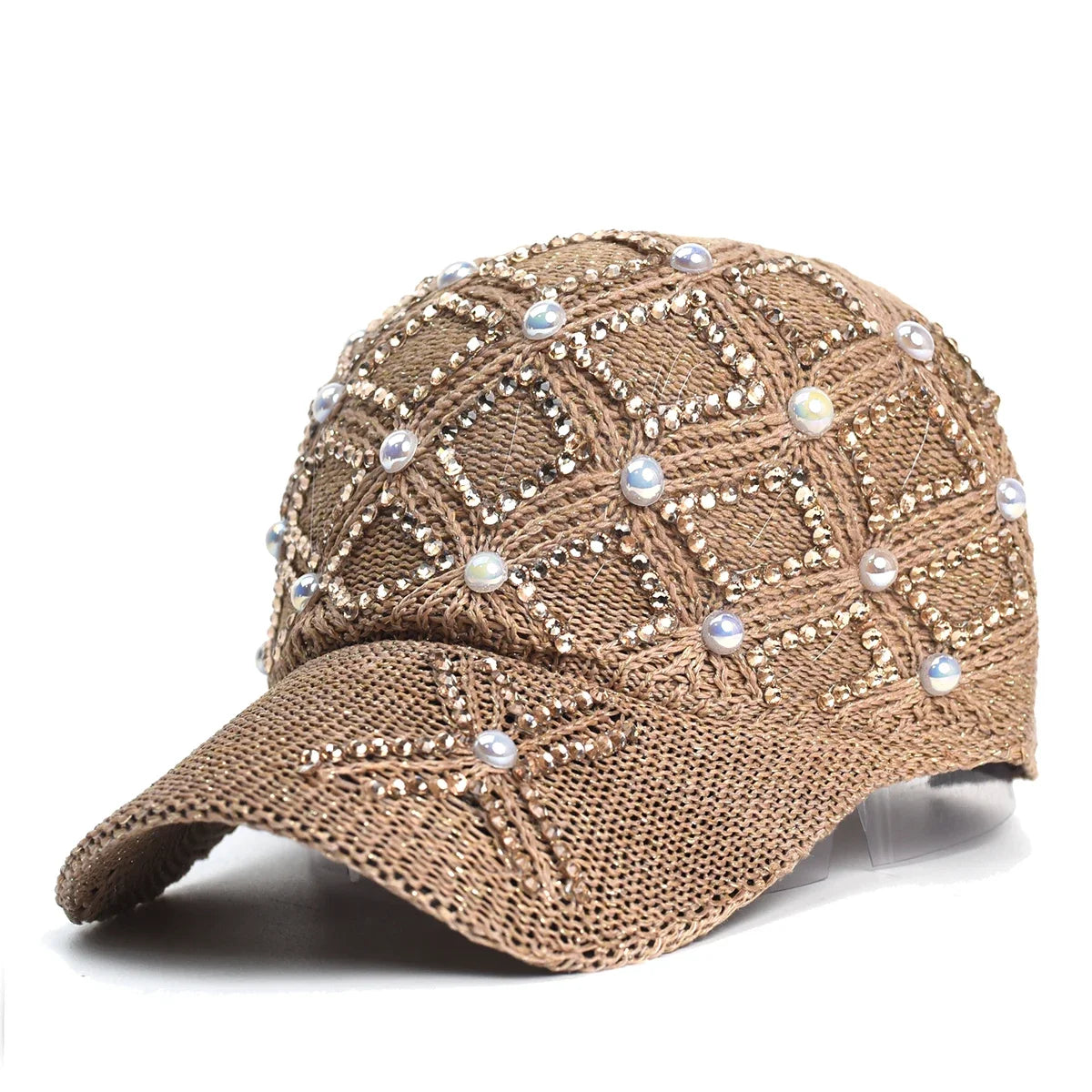 UV Protection Womens Summer Baseball Cap, Adjustable Straw Hat for Outdoor Beach, Casual Sun Hat for Travel and Sports