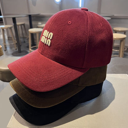High quality Hard-top Korean Baseball Cap for Women Men, Embroidery Suncap, Classic Spring Autumn Fashion Hat