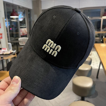 High quality Hard-top Korean Baseball Cap for Women Men, Embroidery Suncap, Classic Spring Autumn Fashion Hat