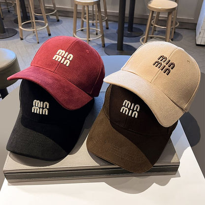High quality Hard-top Korean Baseball Cap for Women Men, Embroidery Suncap, Classic Spring Autumn Fashion Hat
