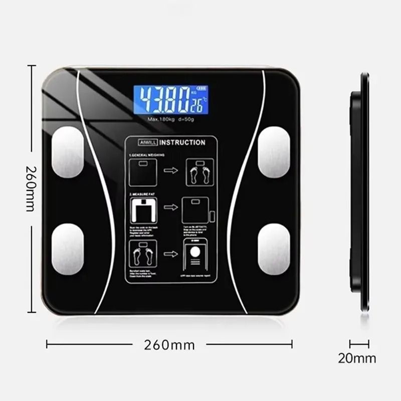 Smart Bluetooth Body Fat Scale With App And USB Charging 3