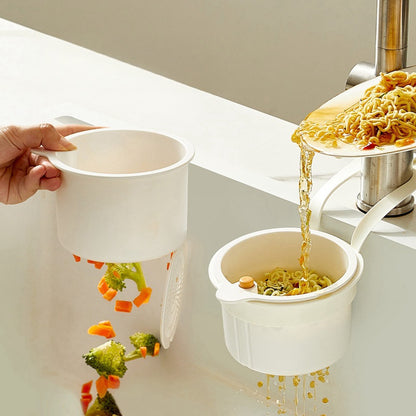 Adjustable Sink Filter Strainer Basket, Hanging Drain Basket for Kitchen, Quick-Draining Food Scrap Catcher & Organizer