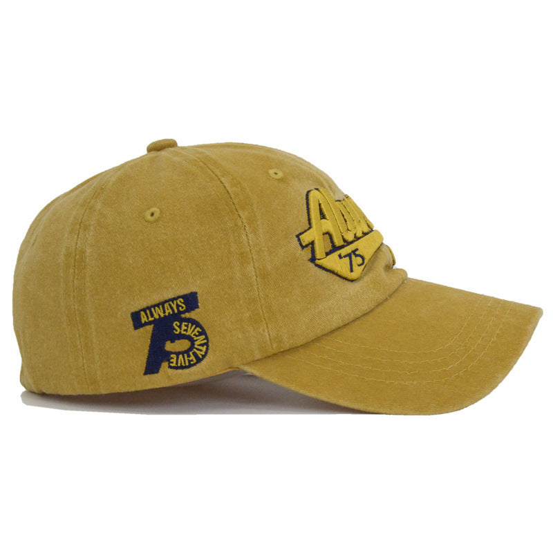 Washed Denim Baseball Cap for Men Women, Adult Unisex Summer Outdoor Sports Hat, Casual Letter Embroidered Sun Cap