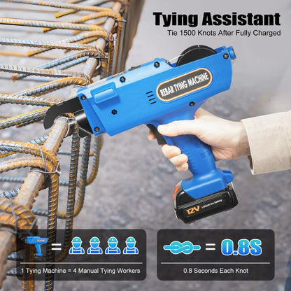 Cordless Electric Rebar Tie Machine with Battery for Fast Steel Bar Binding
