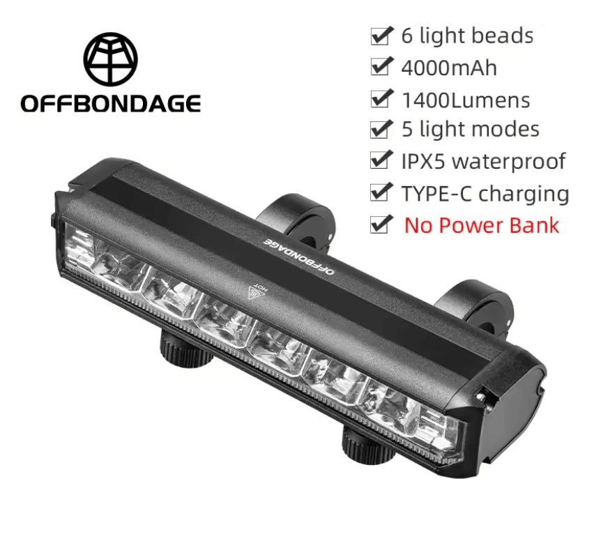 OFFBONDAGE Ultra Bright USB Rechargeable Bicycle Light Waterproof Front Bike Lamp 5