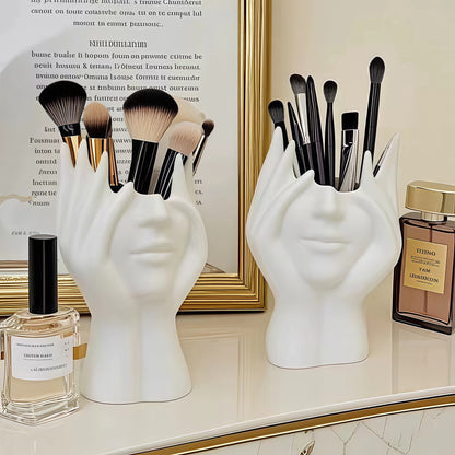 Nordic Creative Human Body Art Shaped Office Supplies, Multi-Functional Desktop Storage, Pen Holder, Makeup Brush Orga