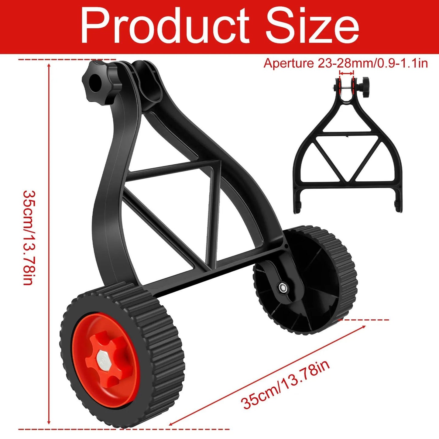 Universal Trimmer Support Wheel Attachment For Effortless Grass Cutting 5