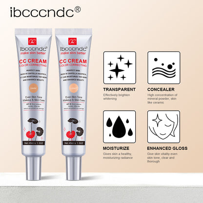 Waterproof Moisturizing CC Cream Color Correcting Makeup Centella Asiatica Repair BB Cream AntiSwea 1
