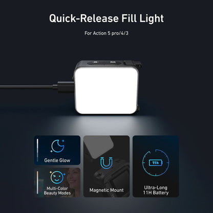Mini Waterproof Quick Release Fill Light For Action Cameras 2