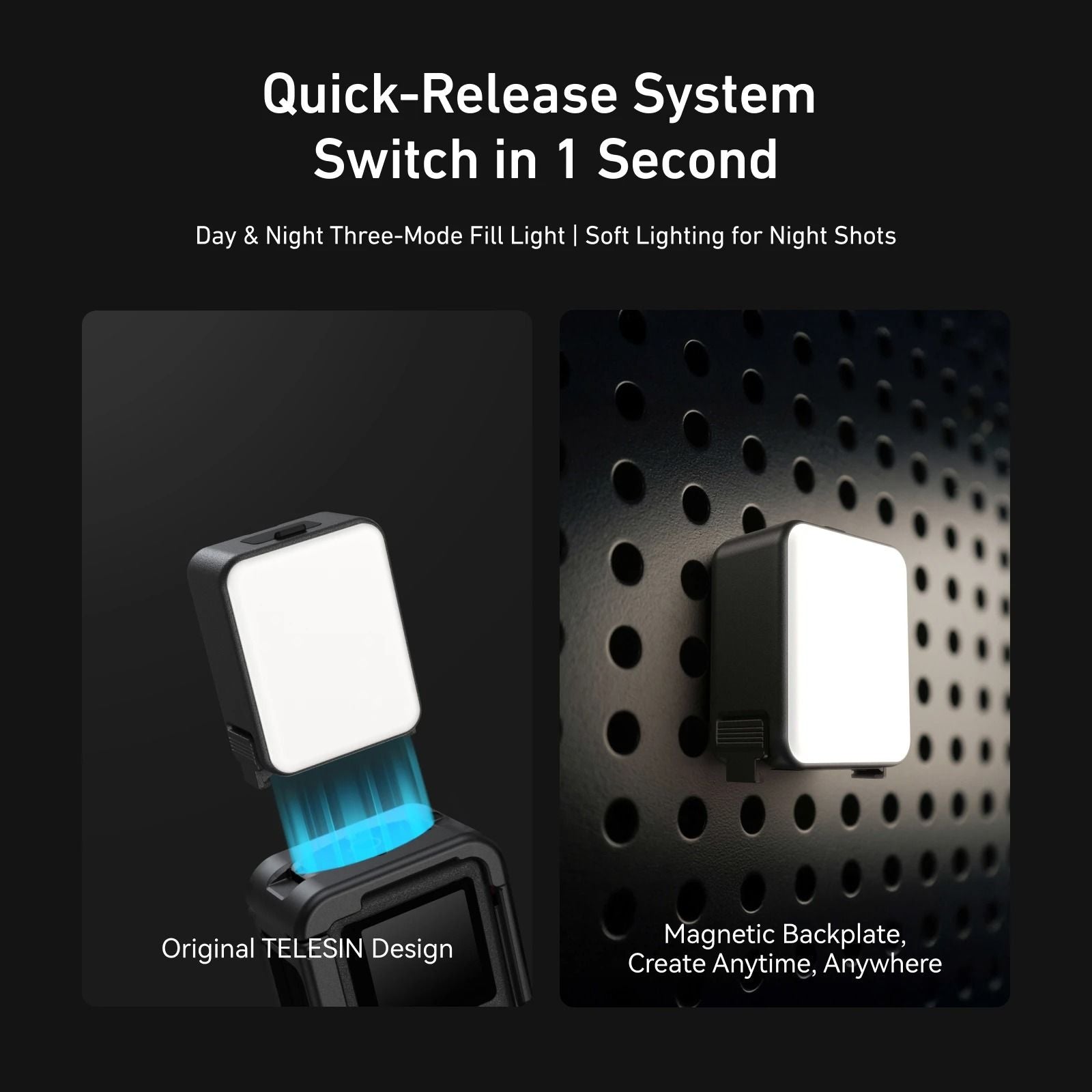 Mini Waterproof Quick Release Fill Light For Action Cameras 5
