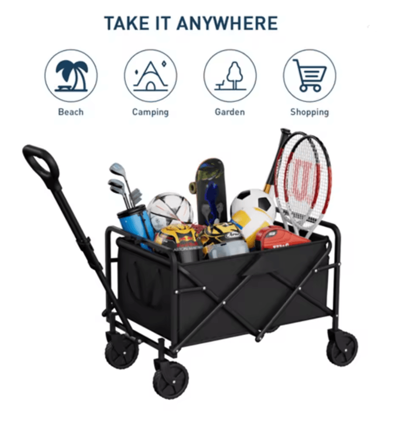 All Terrain Foldable Garden Wagon Utility Cart 1