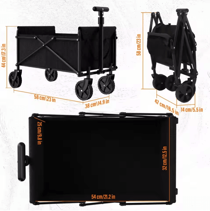 All Terrain Foldable Garden Wagon Utility Cart 3