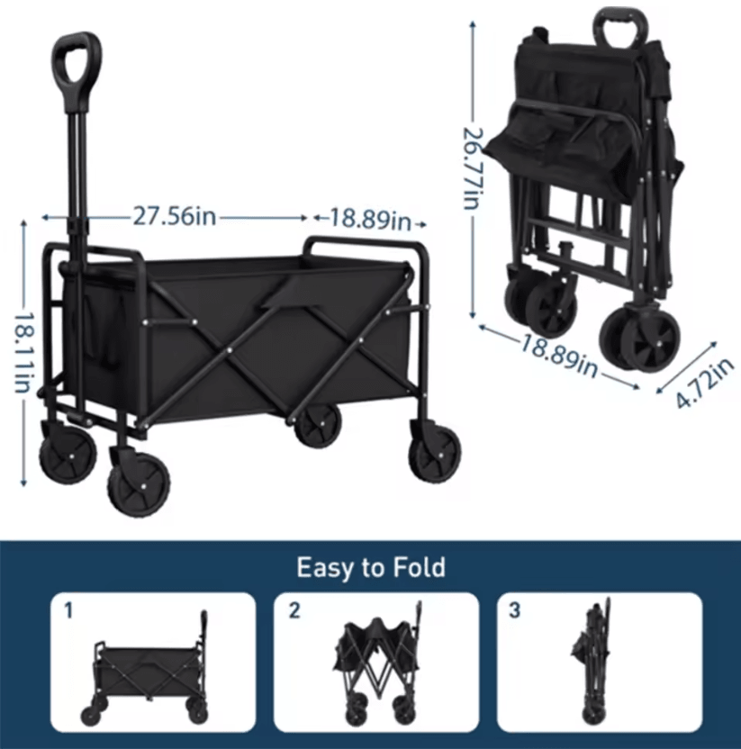 All Terrain Foldable Garden Wagon Utility Cart 4