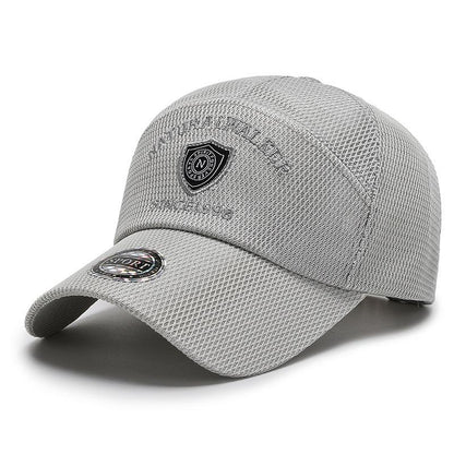 Quick Drying Mesh Baseball Cap for Men, Summer Outdoor Sun Protection, Breathable Embroidery Trucker Hat