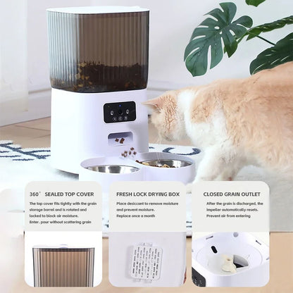 Smart Automatic Pet Feeder With Camera And Voice Recording For Cats And Dogs 2