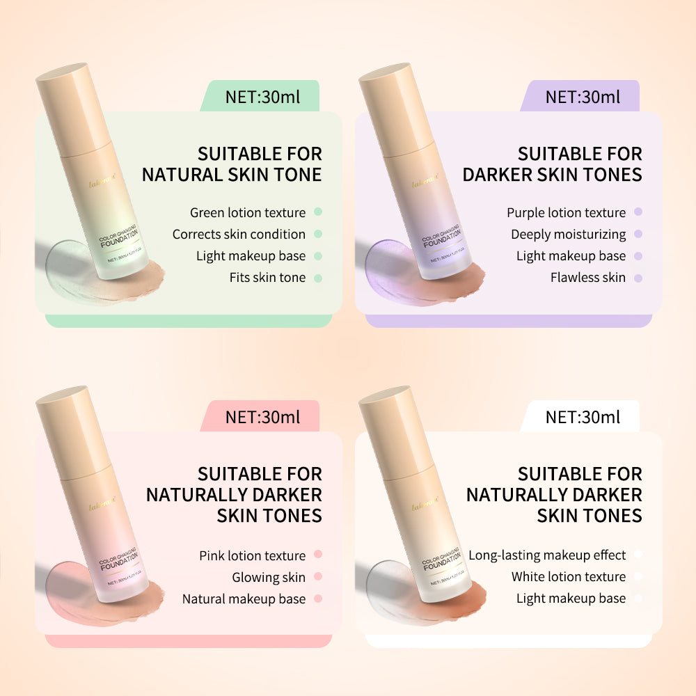 Foundation Magic Color CC Cream, Color Changing Foundation, Liquid Coverage Self-Coloring, Long-Lasting Makeup Base